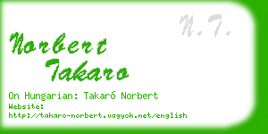 norbert takaro business card